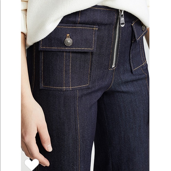 CINQ A SEPT Azure Pant ankle crop wide leg flare